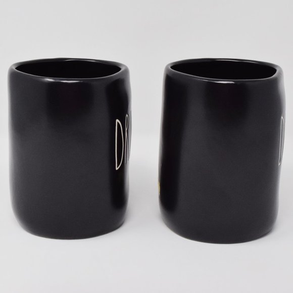 Rae Dunn Drink Mug Black & White New Cup By Magenta Halloween Set of 2 Cup - Picture 5 of 10
